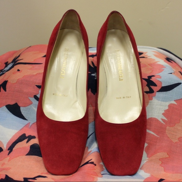 Bruno Magli Shoes - Bruno Magli Suede Leather Red